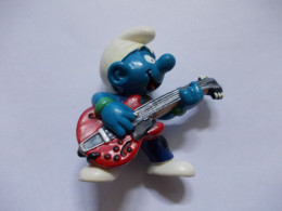 Figurine Schtroumpf / Smurf Met Gitaar - Schtroumpfs