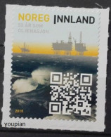 Norway 2019, 50 Years Of Oil Production, MNH Unusual Single Stamp - Nuovi