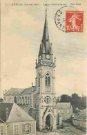 28 - Auneau - Eglise Saint-Etienne - Animée - Oblitération Ronde De 1911 - CPA - Voir Scans Recto-Verso - Auneau