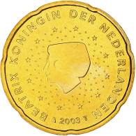 Pays-Bas, Beatrix, 20 Euro Cent, 2003, Utrecht, BU, SPL+, Or Nordique, KM:238 - Paesi Bassi