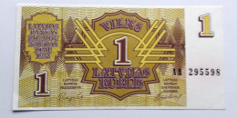 LATVIA -  1 RUBLI  - P 35  (1992) - UNC - BANKNOTES - PAPER MONEY - CARTAMONETA - - Letonia