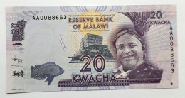 MALAWI -  20 KWACHA  - P 57  (2012) - UNC - BANKNOTES - PAPER MONEY - CARTAMONETA - - Malawi