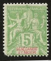 Sénégambie Et Niger YT 4 Type Groupe N* 1 Dent Courte - Unused Stamps