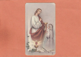 MIGNAULT - EGLISE PAROISSIALE SAINT MARTIN - FAIRE-PART DE COMMUNION - MARIE JEANNE DEHANDSCHUTTER - 5 JUIN 1960 - 148 - Communion