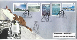 Paysages Du Territoire Antarctique Australien. FDC Oblitération Pingouins, Série AAT Nr 68/72, Année 1985 - FDC