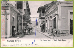 Aa5941 - CUBA- Vintage Postcard - Santiago - St.Tomas Street - 1909 - Cuba