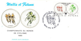 Wallis Et Futuna-Mata Utu-14/09/1989-Championnats Du Monde De Cyclisme-FDC Du Timbre N°Yvert 390 - FDC