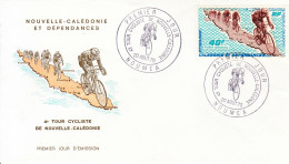 Nouvelle Calédonie-Noumea-20/08/1970-4ème Tour Cycliste De Nouvelle Calédonie-FDC Du Timbre 119 - Cartas & Documentos