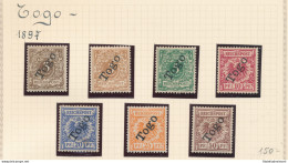 1897 Togo - Africa - Colonie Tedesche - Yvert N. 1/6 - 6 Valori Sovrastampati - MH* - Firma G. Oliva - Sonstige & Ohne Zuordnung