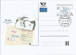 CDV 156 Czech Republic 70th Anniversary Of Collectors Of Specialised Topics Club 2013 - Código Postal