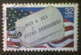 United States, Scott #2966, Used(o), 1995, POW/MIA Issue, 32¢, Multicolored - Used Stamps