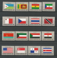United Nations NY 1981 Country Flags  Y.T. 341/356 ** - Unused Stamps
