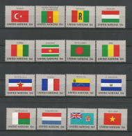 United Nations NY 1980 Country Flags Y.T. 316/331 ** - Nuevos