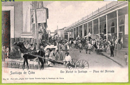 Aa5927 - CUBA- Vintage Postcard - Santiago - Plaza Del Mercado - Cuba