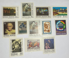 Argentina 1974 12 MNH Stamps Complete Sets. - Unused Stamps