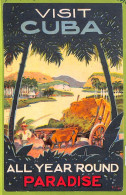 Aa5925 - CUBA- Vintage Postcard - All Year Round, Paradise - 1935 - Cuba