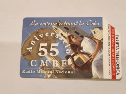 CUBA-(CU-ETE-URM-035)-55 Aniversario De CMBF Radio -URMET-(55)-(5.00 Pesos)-(502589842)-used Card+1card Prepiad Free - Cuba