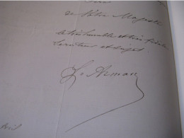 LUCIEN ARMAN Autographe Signé 1865 CONSTRUCTEUR NAVAL BORDEAUX à NAPOLEON III - Politicians  & Military