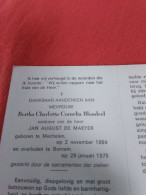 Doodsprentje Bertha Charlotta Cornelia Blondeel / Mechelen 2/11/1889 Bornem 29/1/1975 ( Jan August De Maeyer ) - Religion & Esotérisme