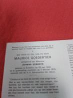 Doodsprentje Maurice Goedertier / Bottelare 28/5/1902 - 7/2/1975 ( Joanna Verhoye ) - Religion & Esotérisme