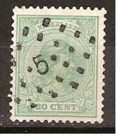 NVPH Nederland Pays Bas Niederlande Holanda 40 CANCEL AMSTERDAM Puntstempel 5 ; Wilhelmina 1891 - Oblitérés