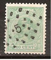 NVPH Nederland Pays Bas Niederlande Holanda 40 CANCEL AMSTERDAM Puntstempel 5 ; Wilhelmina 1891 - Used Stamps