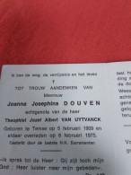 Doodsprentje Joanna Josephina Douven / Temse 5/2/1909 - 6/2/1975 ( Theophiel Jozef Albert Van Uytvanck ) - Religion & Esotérisme