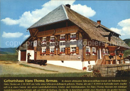72504430 Bernau Schwarzwald Geburtshaus Hans Thoma Bernau - Bernau