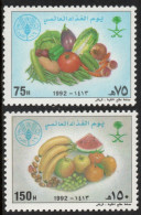 Saudi Arabia, 1992 World Food Day 2 Values MNH SA-92-09 Fruit, Vegatables, Watyer Melon, Pepper, - Islam