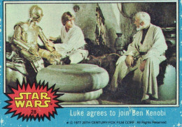 RARE / 1977 STAR WARS - Topps Original Blue Series 1 Carte # 28 - Star Wars