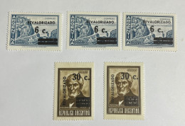 Argentina 1975 Revalorizados , GJ 1678/1680, S 1076/7, MNH. - Unused Stamps