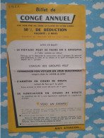 SNCF Billet De Conge Annuel  Année 60 ' - Andere & Zonder Classificatie