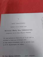 Doodsprentje Maria Elza Verhoeven / Gijzenzele 19/7/1895 Gent 16/2/1975 ( Maurice Hermie ) - Religion & Esotérisme