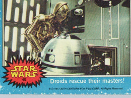 RARE / 1977 STAR WARS - Topps Original Blue Series 1 Carte # 40 - Star Wars