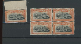 50c. Avion  De 1922. Bloc De 4 ** Et Un ** - Unused Stamps