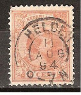 NVPH Nederland Netherlands Pays Bas Niederlande Holanda 39 CANCEL HELDEr Kleinrond ; Wilhelmina 1891 - Usados