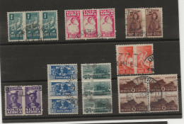 South Africa, 1942, SG  97 - 104, Complete Set Of Pairs And Triplets, Used - Gebruikt