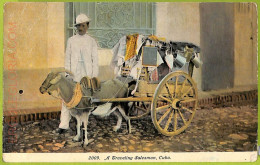 12735- CUBA-  Vintage Postcard   - A Traveling Saleman - 1913 - Cuba