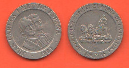 Spagna 200 Pesetas 1991 Spain Espagne Madrid Capital Cultura Nickel Coin ∇ 5 - 200 Pesetas