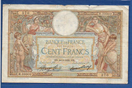 FRANCE - P. 78c – 100 Francs "Merson" 30.03.1933 Circulated VG/F, S/n H.39902 370 - 100 F 1908-1939 ''Luc Olivier Merson''