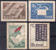 North Korea 1959, Yvert Nr 183-86, Used - Korea (Nord-)