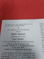 Doodsprentje Maria Vansant / Geel 23/6/1911 - 20/4/1975 ( Frans Vervoort ) - Religion & Esotérisme