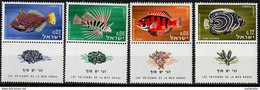 Israel 1963 Red Sea Fish (II) HalfTAB Bale 277-80  Sc 246-9  YT 242-5  Mi 291-4 MNH - Ongebruikt (met Tabs)