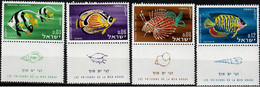 Israel 1962 Red Sea Fish Scott 231-234 - Unused Stamps (with Tabs)