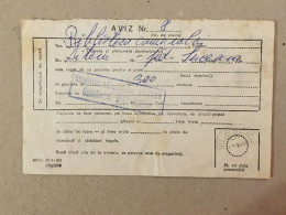 Romania Rumanien Roumanie - Aviz Postal Notice Avis Postal Briefankündigung - Stationery 128/1978 - Brieven En Documenten