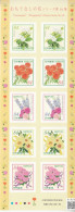 2021 Japan Hospitality Flowers Miniature Sheet Of 10 MNH @ BELOW FACE VALUE - Unused Stamps