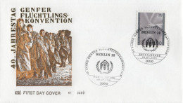 Germany Deutschland 1991 FDC 40 Jahre Genfer Fluchtlingskonvention, Geneva Refugee Convention, Berlin - 1991-2000