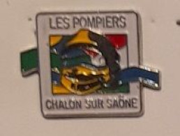 Pin' S  Ville, SAPEURS  POMPIERS, LES  POMPIERS  De  CHALON  SUR  SAÔNE  ( 71 ) - Pompiers