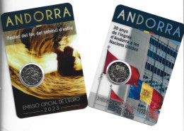 ANDORRA EUROS 2 MONEDAS DE 2,00€ CONMEMORATIVAS TIRADA 70.000 PIEZAS. - Andorre