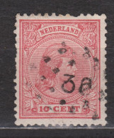 NVPH Nederland Netherlands Pays Bas Niederlande Holanda 37 CANCEL ENSCHEDE Puntstempel 36 ; Wilhelmina 1891 - Used Stamps